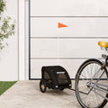 Remolque de bicicleta mascotas hierro tela Oxford negro