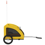 Remolque de bicicleta mascotas hierro tela Oxford amarillo