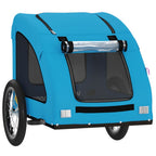 Remolque de bicicleta mascotas hierro tela Oxford azul