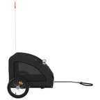 Remolque de bicicleta mascotas hierro tela Oxford negro