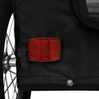 Remolque de bicicleta mascotas hierro tela Oxford negro