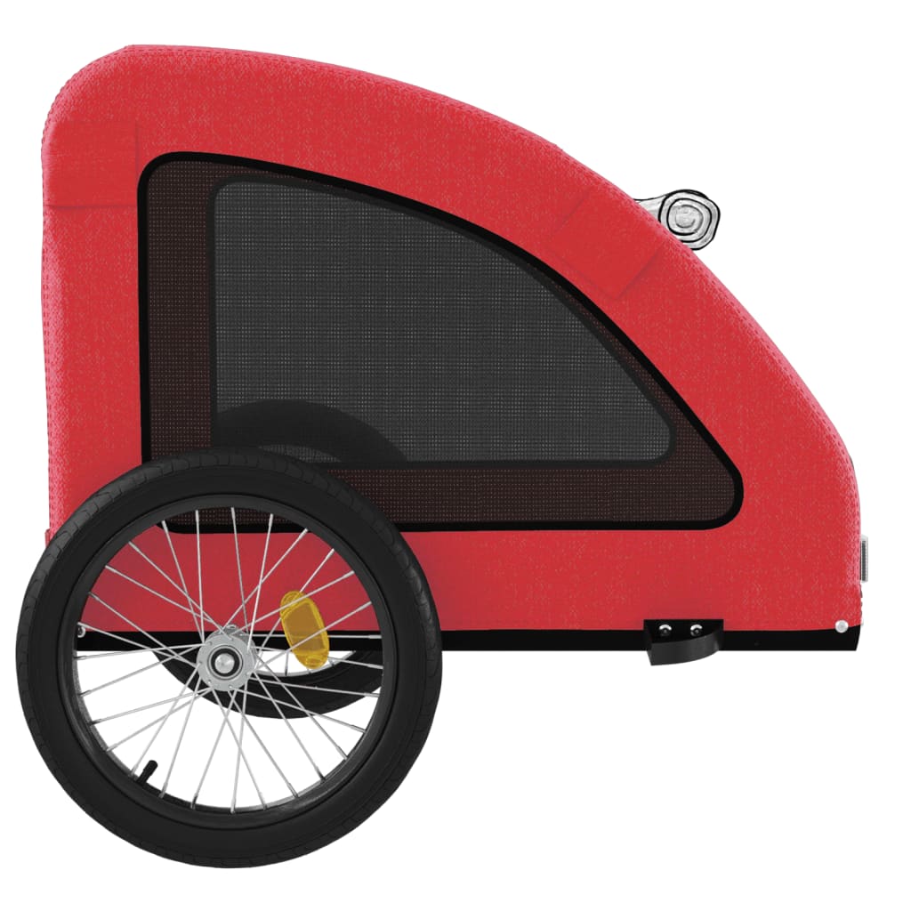 Remolque de bicicleta mascotas hierro tela Oxford rojo