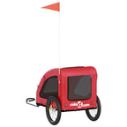 Remolque de bicicleta mascotas hierro tela Oxford rojo