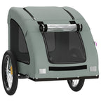 Remolque de bicicleta mascotas hierro tela Oxford gris