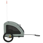 Remolque de bicicleta mascotas hierro tela Oxford gris