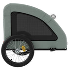 Remolque de bicicleta mascotas hierro tela Oxford gris