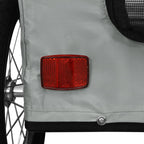 Remolque de bicicleta mascotas hierro tela Oxford gris