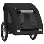 Remolque de bicicleta mascotas hierro tela Oxford negro