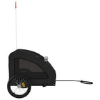 Remolque de bicicleta mascotas hierro tela Oxford negro