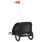 Remolque de bicicleta mascotas hierro tela Oxford negro