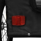 Remolque de bicicleta mascotas hierro tela Oxford negro