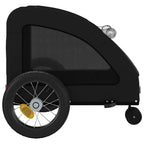 Remolque de bicicleta mascotas hierro tela Oxford negro