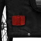 Remolque de bicicleta mascotas hierro tela Oxford negro