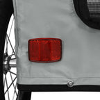 Remolque de bicicleta mascotas hierro tela Oxford gris