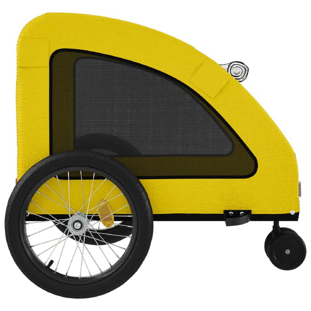 Remolque de bicicleta mascotas hierro tela Oxford amarillo
