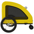 Remolque de bicicleta mascotas hierro tela Oxford amarillo