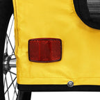 Remolque de bicicleta mascotas hierro tela Oxford amarillo
