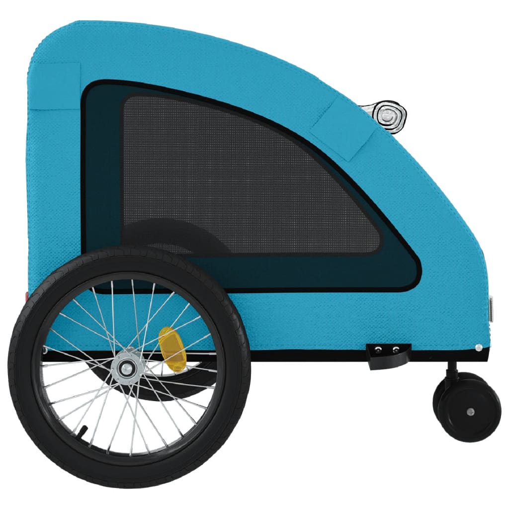 Remolque de bicicleta mascotas hierro tela Oxford azul