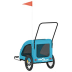 Remolque de bicicleta mascotas hierro tela Oxford azul