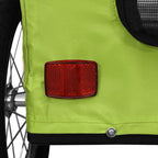 Remolque de bicicleta mascotas hierro tela Oxford verde