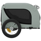Remolque de bicicleta mascotas hierro tela Oxford gris negro
