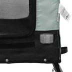 Remolque de bicicleta mascotas hierro tela Oxford gris negro