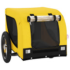 Remolque bicicleta mascotas hierro tela Oxford amarillo negro