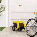 Remolque bicicleta mascotas hierro tela Oxford amarillo negro