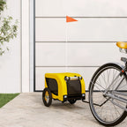 Remolque bicicleta mascotas hierro tela Oxford amarillo negro