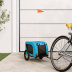 Remolque de bicicleta mascotas hierro tela Oxford azul negro