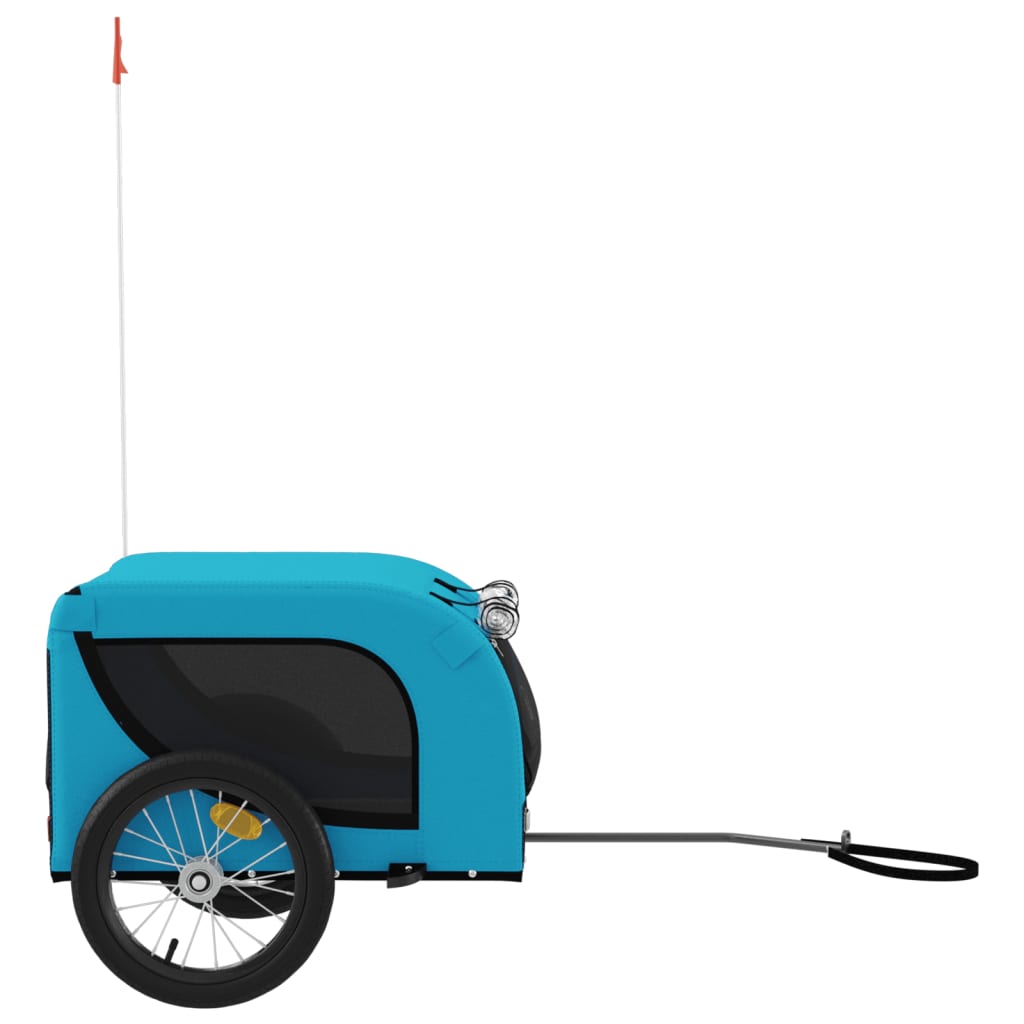 Remolque de bicicleta mascotas hierro tela Oxford azul negro