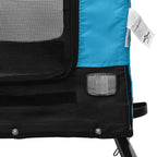 Remolque de bicicleta mascotas hierro tela Oxford azul negro