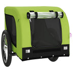 Remolque de bicicleta mascotas hierro tela Oxford verde negro