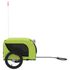 Remolque de bicicleta mascotas hierro tela Oxford verde negro