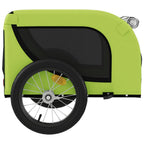 Remolque de bicicleta mascotas hierro tela Oxford verde negro