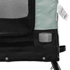 Remolque de bicicleta mascotas hierro tela Oxford gris negro