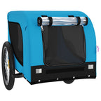 Remolque de bicicleta mascotas hierro tela Oxford azul negro