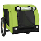 Remolque de bicicleta mascotas hierro tela Oxford verde negro