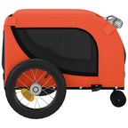 Remolque de bicicleta mascotas hierro tela Oxford naranja negro