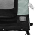 Remolque de bicicleta mascotas hierro tela Oxford gris negro