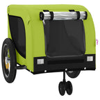 Remolque de bicicleta mascotas hierro tela Oxford verde negro