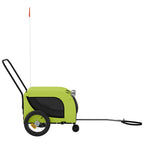 Remolque de bicicleta mascotas hierro tela Oxford verde negro