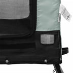Remolque de bicicleta mascotas hierro tela Oxford gris negro