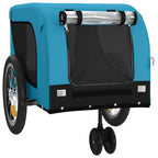 Remolque de bicicleta mascotas hierro tela Oxford azul negro