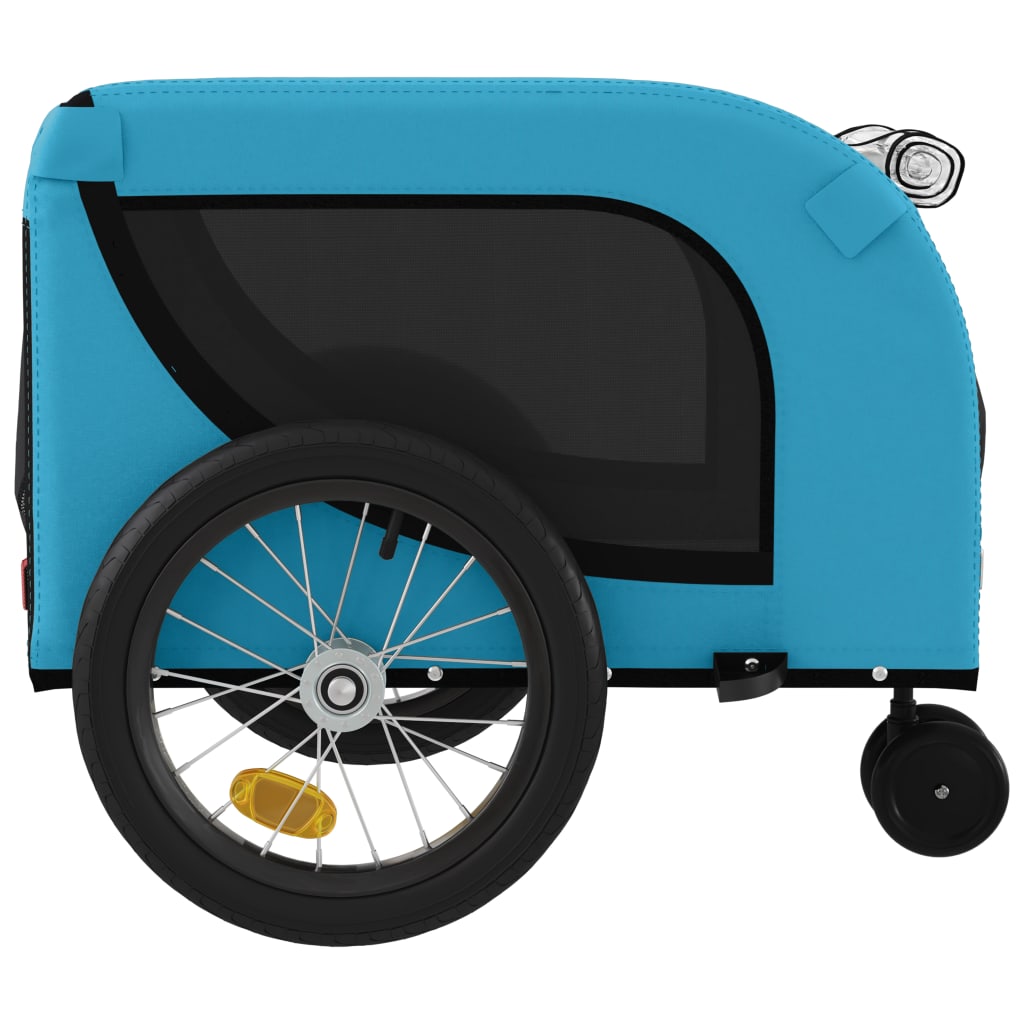 Remolque de bicicleta mascotas hierro tela Oxford azul negro