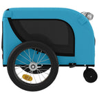 Remolque de bicicleta mascotas hierro tela Oxford azul negro