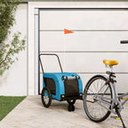 Remolque de bicicleta mascotas hierro tela Oxford azul negro