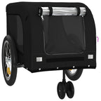 Remolque de bicicleta mascotas hierro tela Oxford negro