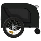 Remolque de bicicleta mascotas hierro tela Oxford negro
