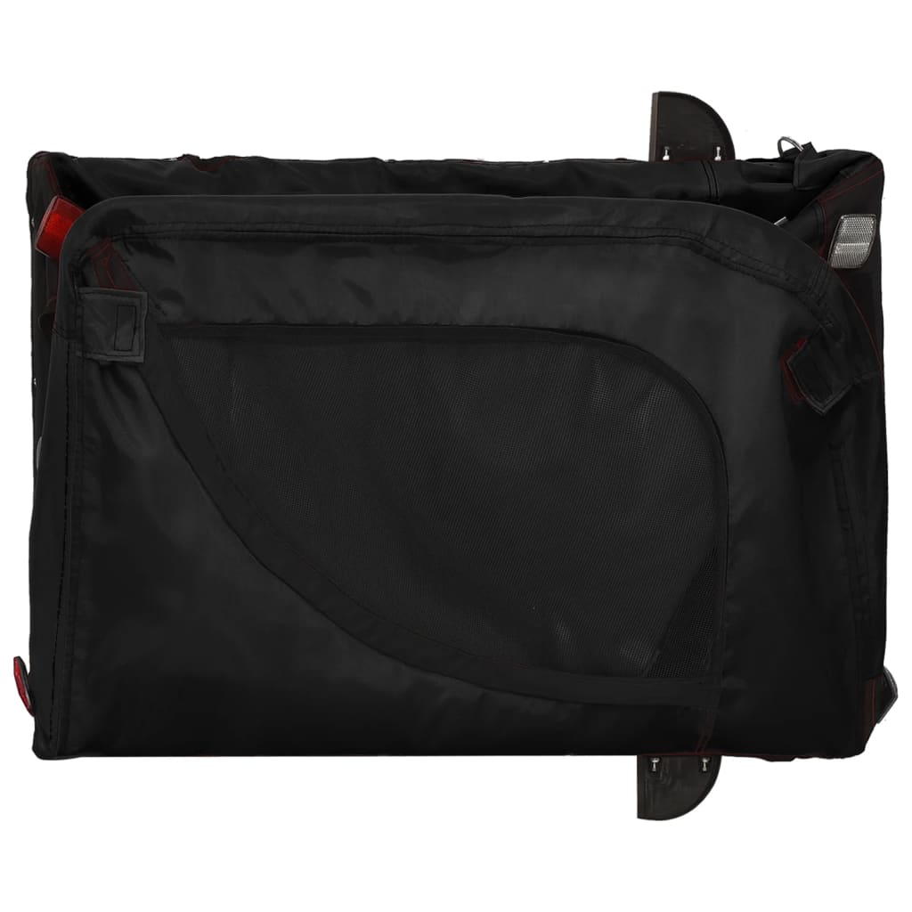 Remolque de bicicleta mascotas hierro tela Oxford negro